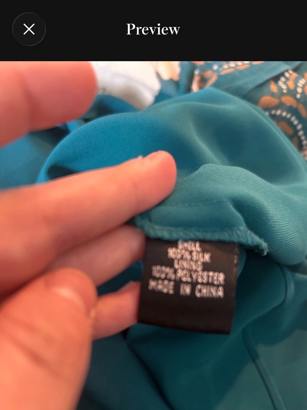 Adrianna Papell Teal Floral V-Neck Dress with Purple Embellished Waist - Picture 11 of 13